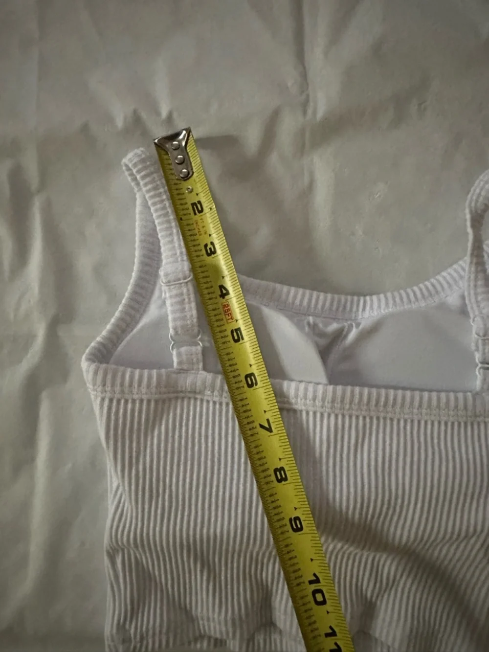 Klassy Network White Ribbed Cropped Cami - Picture 6 of 8
